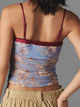 Cropped Camis Summer Ruched Spaghetti Strap Leopard/Floral Print Vest Clubwear  Crop Tops